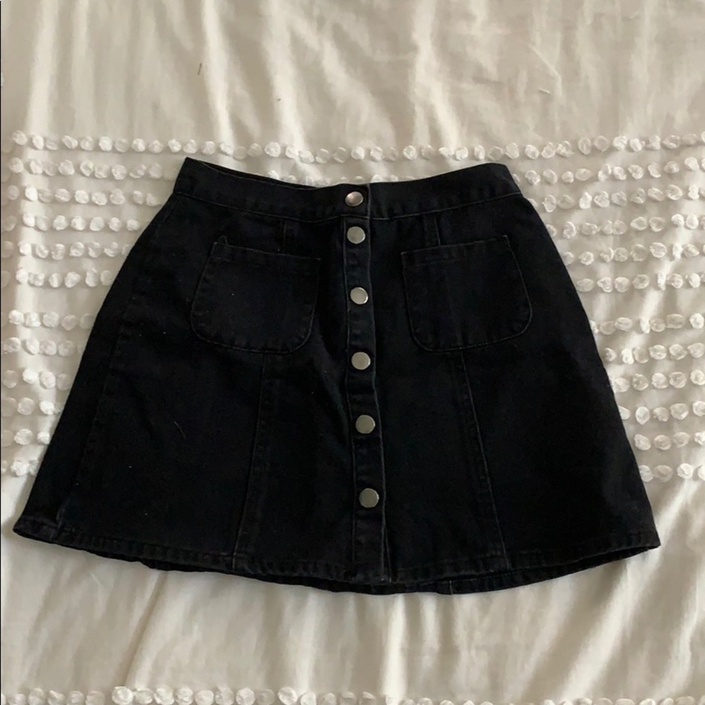 black denim skirt